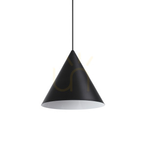Lampa wisząca Ideallux A-LINE 232744 czarna metalowa E27 30 cm