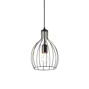 Lampa wisząca Ideallux AMPOLLA czarna metalowa E27 20,5 cm 148151