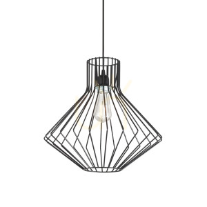 Lampa wisząca Ideallux AMPOLLA 167497 czarna E27 1x60W 39,5 cm