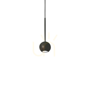 Lampa wisząca Ideallux ARCHIMEDE Sfera Nero 328355 LED 4W czarna 9 cm