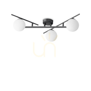 Plafon Ideallux Atlas PL3 Nero czarny 3xG9 50 cm 311357