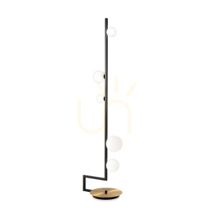 Lampa stojąca Ideallux BIRDS 273662 czarna 5xG9 160 cm