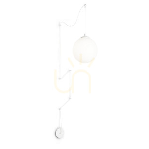 Lampa wisząca Ideallux BOA biała E27 1x60W 30 cm 160863