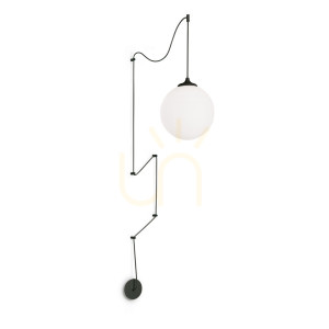Lampa wisząca Ideallux BOA 160856 czarna E27 1x60W 30 cm