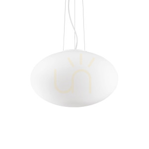 Lampa wisząca Ideallux Candy biała szklana 50 cm E27 086743