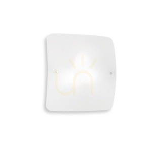 Plafon Ideallux Celine 044279 biały szklany 2xE27 29,5 cm