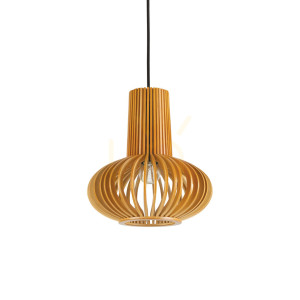 Lampa wisząca Ideallux Citrus drewniana E27 1x60W 26 cm 159850