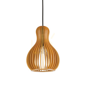 Lampa wisząca Ideallux CITRUS 159867 drewniana E27 1x60W 20 cm