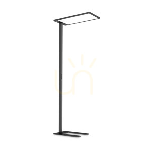 Lampa stojąca Ideallux Comfort 296678 czarna LED 76W 3000K 195 cm