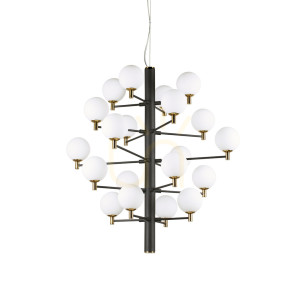 Lampa wisząca Ideallux Copernico 197333 czarna 20xG9 86 cm