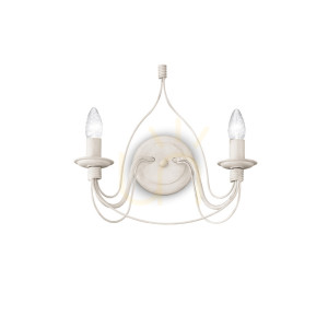 Kinkiet Ideallux CORTE biały 2xE14 40W 028460 ⌀36 cm