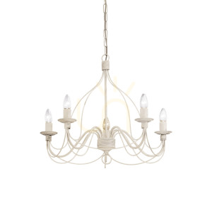 Lampa wisząca Ideallux Corte 005881 biała 5xE14 64 cm