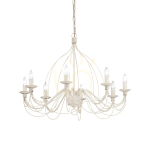 Lampa wisząca Ideallux CORTE 005898 biała 8xE14 80 cm