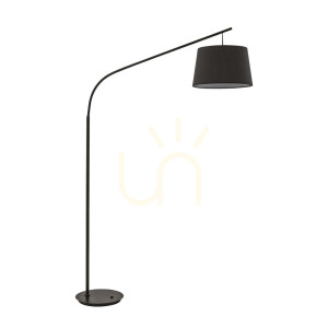 Lampa stojąca Ideallux Daddy 110363 czarna E27 1x60W 197 cm