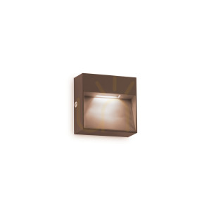 Kinkiet zewnętrzny Ideallux Dedra 328621 LED 1,5W brązowy IP65 10 cm