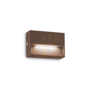 Kinkiet zewnętrzny Ideallux Dedra 316895 LED 1,5W brązowy IP65 10 cm