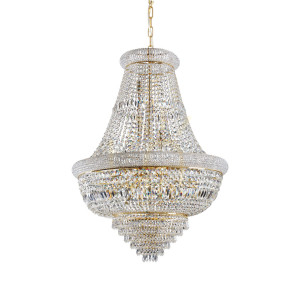 Lampa wisząca Ideallux Dubai 243528 mosiądz kryształ 24xE14 80 cm