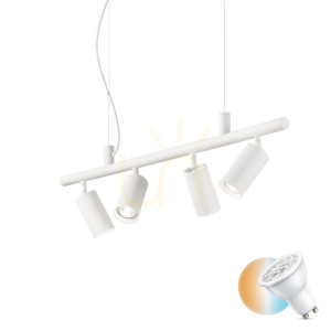 Lampa wisząca Ideallux Dynamite 231372 biała 4xGU10 76 cm