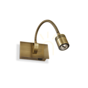 Kinkiet LED Ideallux Dynamo 121352 mosiężny 3,5W 11,5 cm