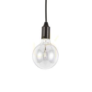 Lampa wisząca Ideallux Edison 113319 czarna E27 1x42W 12,5 cm