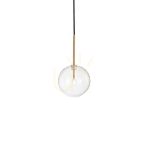 Lampa wisząca Ideallux Equinoxe 277370 mosiądz szkło G4 1x2W 15 cm