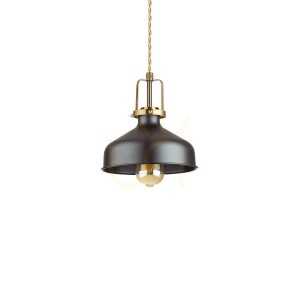 Lampa wisząca Ideallux ERIS 249056 czarna metalowa E27 21 cm