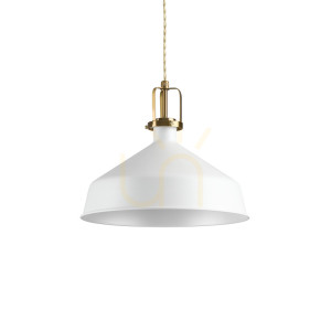 Lampa wisząca Ideallux ERIS 238135 biała E27 1x42W 33 cm