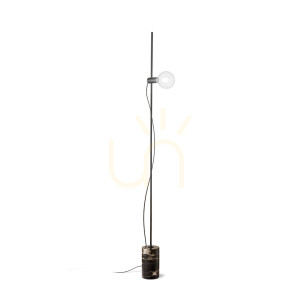 Lampa stojąca Ideallux EVA 295213 czarna E27 1x60W marmur metal 180,5 cm
