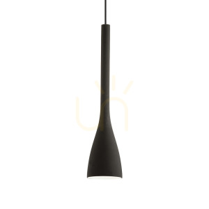 Lampa wisząca Ideallux FLUT 035680 czarna szklana E27 14,5 cm