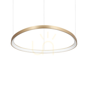 Lampa wisząca Ideallux Gemini 269849 mosiężna LED 56W 3000K 81 cm