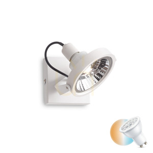 Plafon Ideallux GLIM biały GU10 1x50W 200194 13 cm