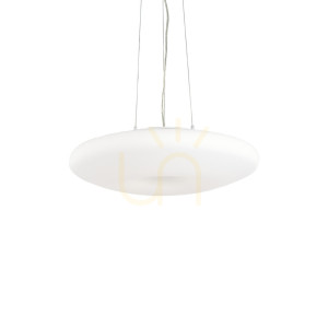 Lampa wisząca Ideallux Glory biała szkło 3xE27 40 cm 101125