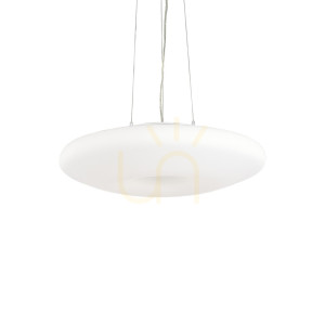 Lampa wisząca Ideallux Glory biała szklana 3xE27 50 cm 019734
