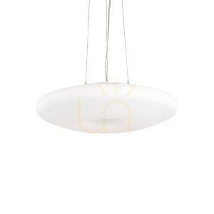 Lampa wisząca Ideallux Glory 019741 biała 5xE27 szklana 60 cm