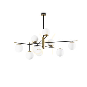 Plafon Ideallux Gourmet 289489 czarny 9xE14 131,5 cm