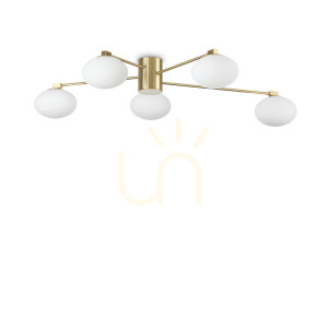 Plafon Ideallux Hermes 288277 mosiężny G9 5x28W 90 cm