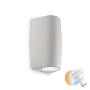 Kinkiet zewnętrzny Ideallux Keope 147796 szary GU10 2x6W IP55