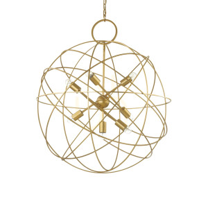 Lampa wisząca Ideallux Konse 156033 złota 7xE27 80 cm
