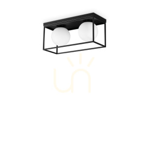 Plafon Ideallux Lingotto 304137 czarny 2xE14 45,5 cm