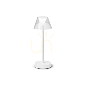 Lampa stołowa Ideallux Lolita 286723 biała LED 1,8W IP54 ⌀12,5 cm