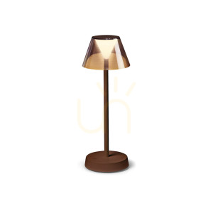 Lampa stołowa Ideallux LOLITA 286747 brązowa LED 1,8W IP54 akumulatorowa⌀12,5 cm