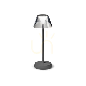 Lampa stołowa Ideallux LOLITA 286730 szara LED 1,8W IP54 12,5 cm