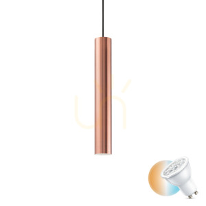 Lampa wisząca Ideallux LOOK 141855 miedziana GU10 1x28W 6 cm