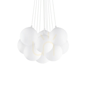 Lampa wisząca Ideallux Mapa Plus 131924 biała 11xE14 58 cm