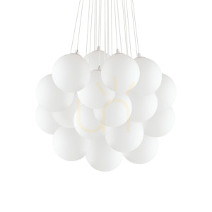 Lampa wisząca Ideallux Mapa Plus 140230 biała 22xE14 80 cm