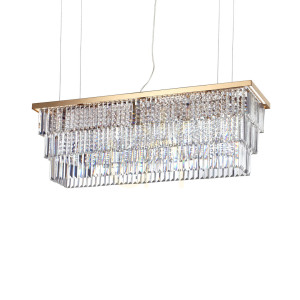 Lampa wisząca Ideallux Martinez złota 8xE14 103 cm 213583
