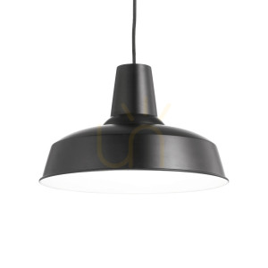 Lampa wisząca Ideallux MOBY 093659 czarna metalowa E27 35 cm