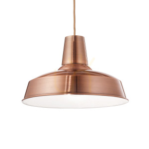 Lampa wisząca Ideallux MOBY 093697 miedziana metalowa E27 1x42W 35 cm