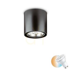 Plafon Ideallux MOOD 243450 czarny GU10 1x50W 15 cm