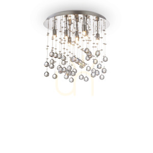 Plafon Ideallux Moonlight 080932 złoty kryształowy 8xG9 40 cm